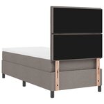 vidaXL Lit à Ressorts avec Matelas & LED Taupe 100x200 cm Tissu