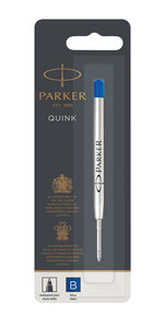 PARKER recharge bille Quinkflow pointe large bleue blister X 1