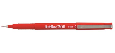 Stylo feutre 200 permanent indélébile pointe 0 4 mm rouge x 12 artline