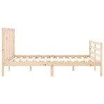 vidaXL Cadre de lit avec tête de lit 160x200 cm bois massif