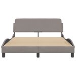 vidaXL Cadre de lit sans matelas taupe 140x190 cm tissu