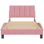 vidaXL Cadre de lit sans matelas Hanko rose 100x200 cm velours