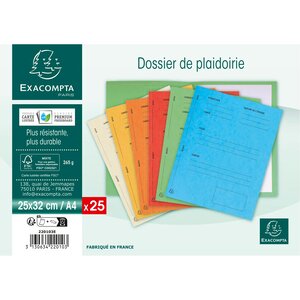 Dossiers de plaidoirie 'Pour / Contre' vert x 5 EXACOMPTA
