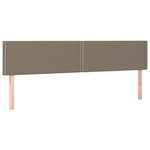 vidaXL Sommier à lattes de lit avec matelas Taupe 180x200 cm Tissu