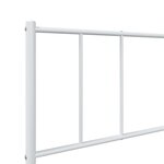 vidaXL Cadre de lit métal avec tête de lit/pied de lit blanc 100x200cm