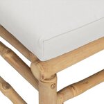 vidaXL Salon de jardin 11 Pièces avec coussins gris clair bambou