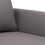 vidaXL Ensemble de canapés 3 Pièces avec coussins Gris Similicuir