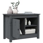 vidaXL Meuble TV Gris 70x36 5x52 cm Bois de pin massif