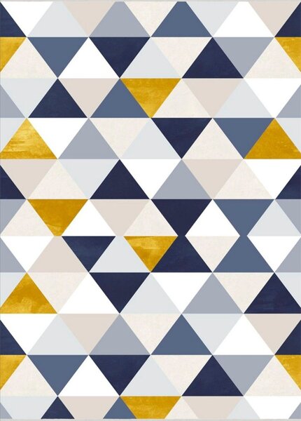Tapis d'intérieur Triangle 50 x 80 cm - Jaune