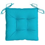 vidaXL Coussins de chaise lot de 4 turquoise 40x40x7 cm tissu