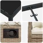 vidaXL Ensemble de Salle à Manger de Jardin de 7 Pièces Beige Poly Rattan