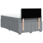 vidaXL Sommier à lattes de lit avec matelas Gris clair 120x200cm Tissu