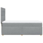 vidaXL Sommier à lattes de lit et matelas Gris clair 90x190 cm Tissu