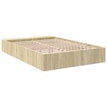 vidaXL Cadre de lit chêne sonoma 140x200 cm bois d'ingénierie