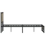 vidaXL Cadre de lit en métal sans matelas chêne sonoma 120x190 cm