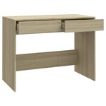 vidaXL Bureau Chêne sonoma 101x50x76 5 cm Bois d'ingénierie