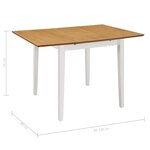 vidaXL Mobilier de salle à manger 3 Pièces MDF Blanc
