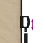vidaXL Auvent latéral rétractable beige 140x1000 cm