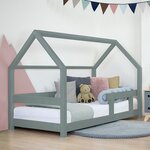 Lit cabane enfant TERY 70 x 160 vert sauge
