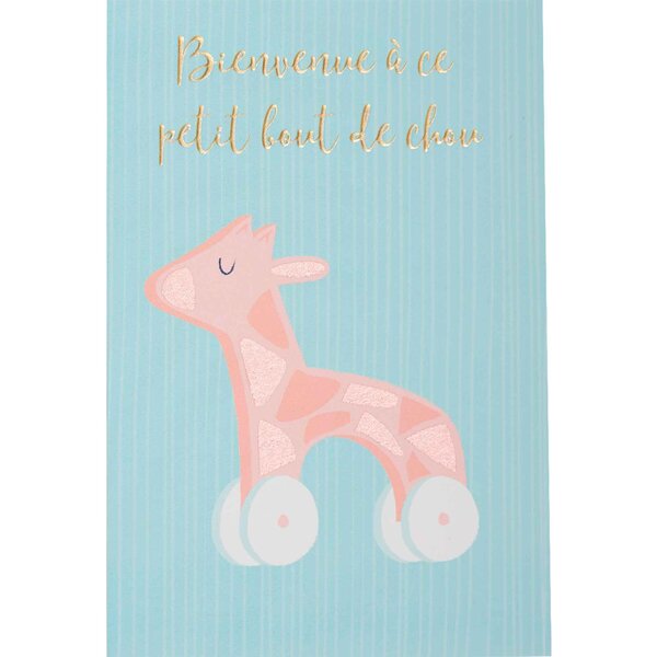 Carte naissance bienvenue à ce petit bout de chou - draeger paris