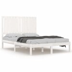 vidaXL Cadre de lit Blanc Bois de pin massif 120x200 cm