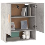 vidaXL Armoire murale Gris béton 60x31x70 cm Bois d'ingénierie
