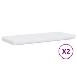 vidaXL Lit de jour avec lit gigogne et matelas noir 80x200 cm velours