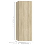 vidaXL Ensemble de meubles TV 3 Pièces Chêne sonoma Bois d'ingénierie