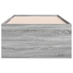 vidaXL Lit de jour et tiroirs sonoma gris 75x190 cm bois d'ingénierie