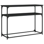 vidaXL Table console noir 100x35 5x75 cm bois d'ingénierie