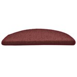 vidaXL Tapis de marches d'escalier 15 Pièces Rouge 56x17x3 cm