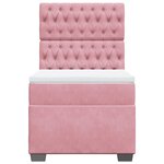 vidaXL Sommier à lattes de lit avec matelas Rose 90x190 cm Velours