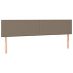 vidaXL Sommier à lattes de lit avec matelas Taupe 160x200 cm Tissu
