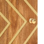 vidaXL Armoire murale de bain marron et noir bois massif de manguier