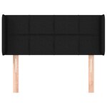 vidaXL Tête de lit avec oreilles Noir 83x16x78/88 cm Tissu