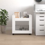 vidaXL Chariot de bureau Blanc 60x45x60 cm Bois d'ingénierie