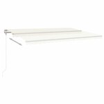 vidaXL Auvent rétractable automatique 500x300 cm Crème