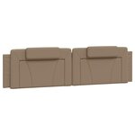 vidaXL Coussin de tête de lit cappuccino 200 cm similicuir