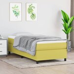 vidaXL Sommier à ressorts de lit Vert 100x200 cm Tissu