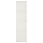 vidaXL Armoire plastique 40x43x164 cm design de bois blanc angora