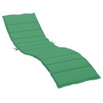 vidaXL Coussin de chaise longue vert 200x50x3 cm tissu oxford