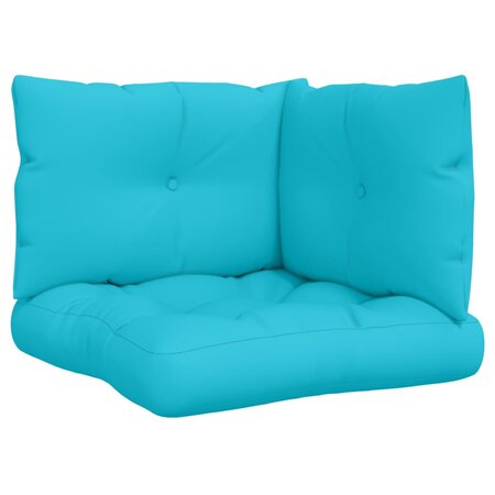 vidaXL Coussins de palette lot de 3 turquoise tissu Oxford