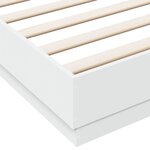 vidaXL Cadre de lit blanc 180x200 cm bois d'ingénierie