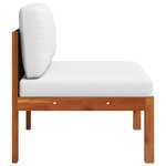 vidaXL Canapé de jardin central avec coussins en bois d'acacia et corde