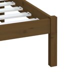 vidaXL Cadre de lit Marron miel Bois de pin massif 200x200 cm