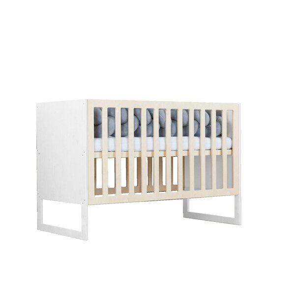 Lit bébé CHRUPPY 60 x 120 cm blanc et naturel