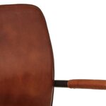 vidaXL Fauteuil marron cuir véritable