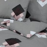 vidaXL Ensemble de housse de couette Gris 155x220 cm Coton