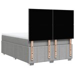 vidaXL Sommier à lattes de lit avec matelas Gris clair 160x200cm Tissu