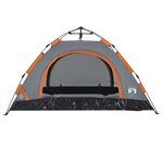vidaXL Tente de camping 2 personnes gris libération rapide